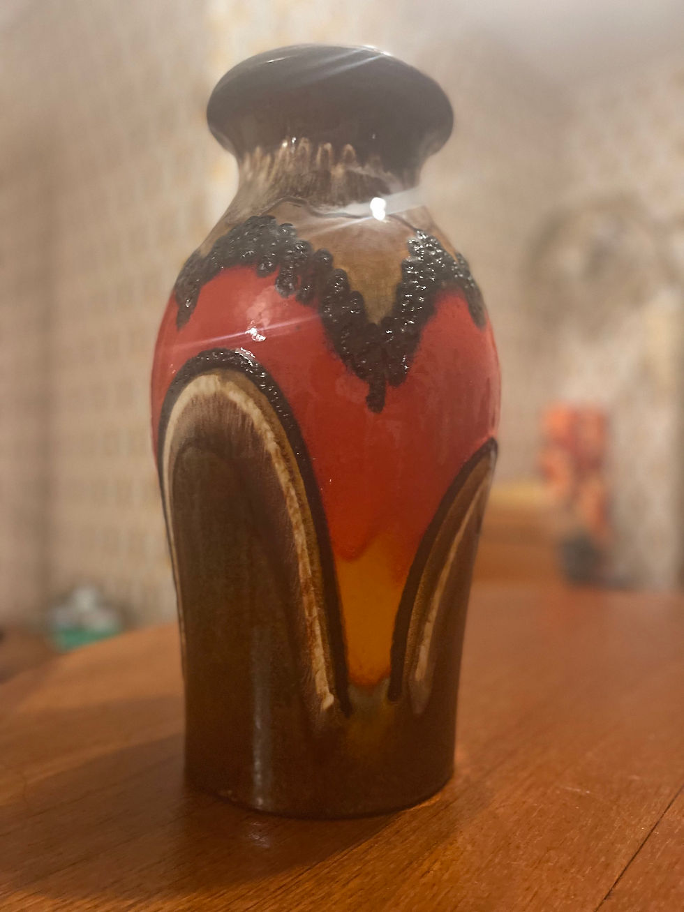 Thumbnail: Beautiful  Multi Colour Lava Vase -West German 