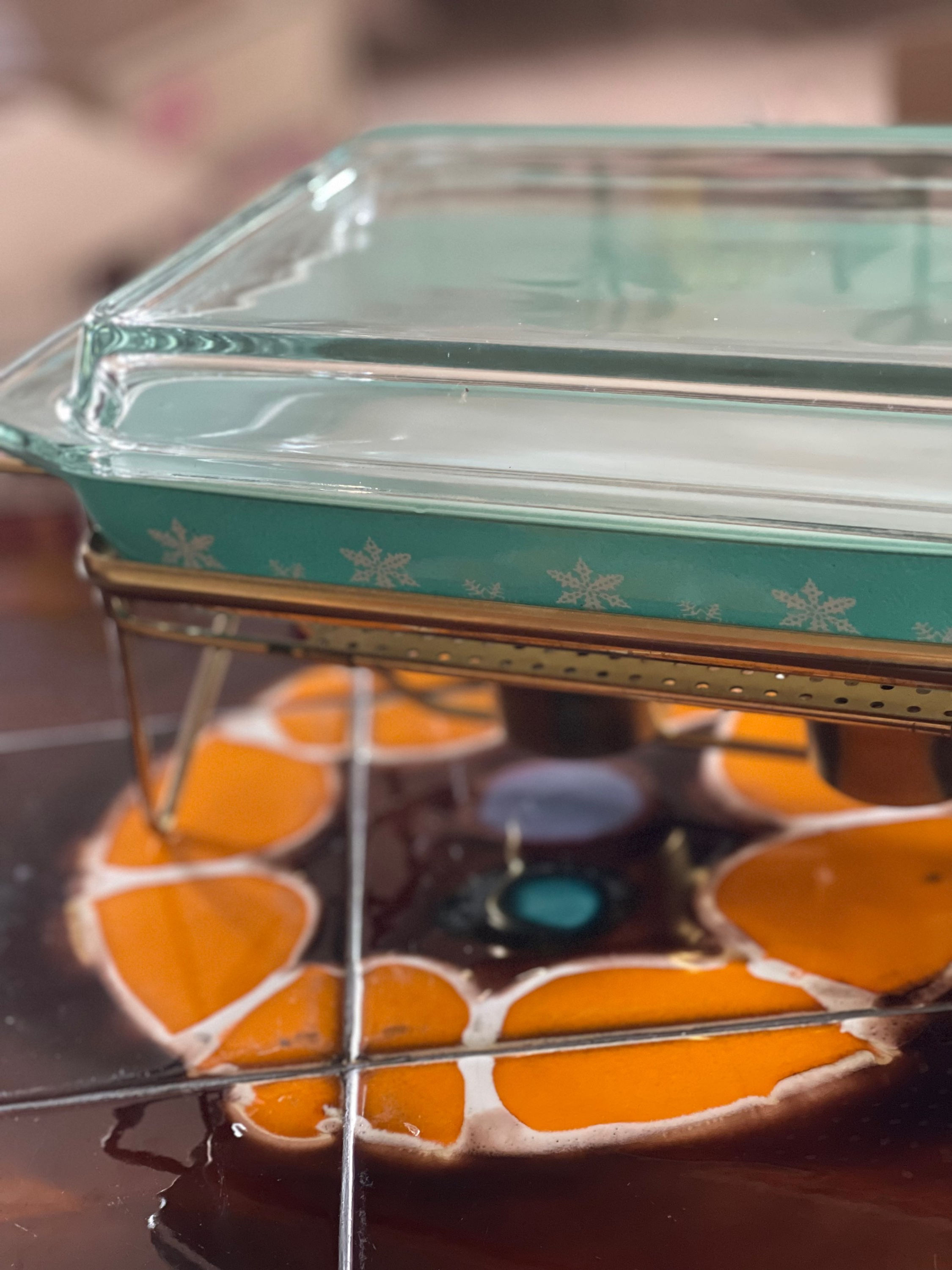 Gaiety Pyrex Dish & Warmer ( Original Box) 