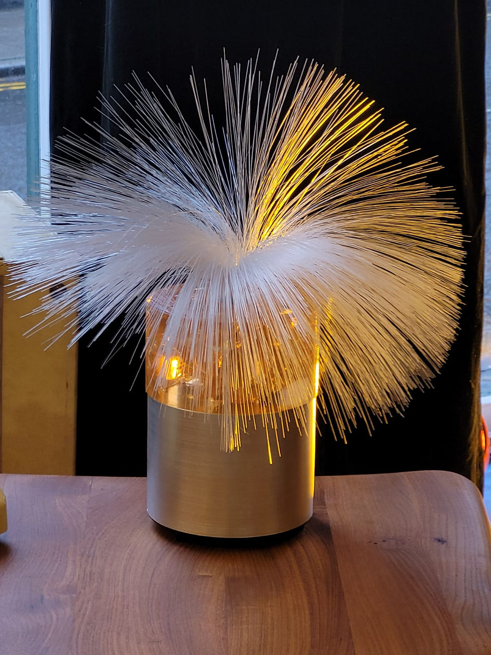 Thumbnail: 70s Fibre Glass  & Shatterline Table Light 