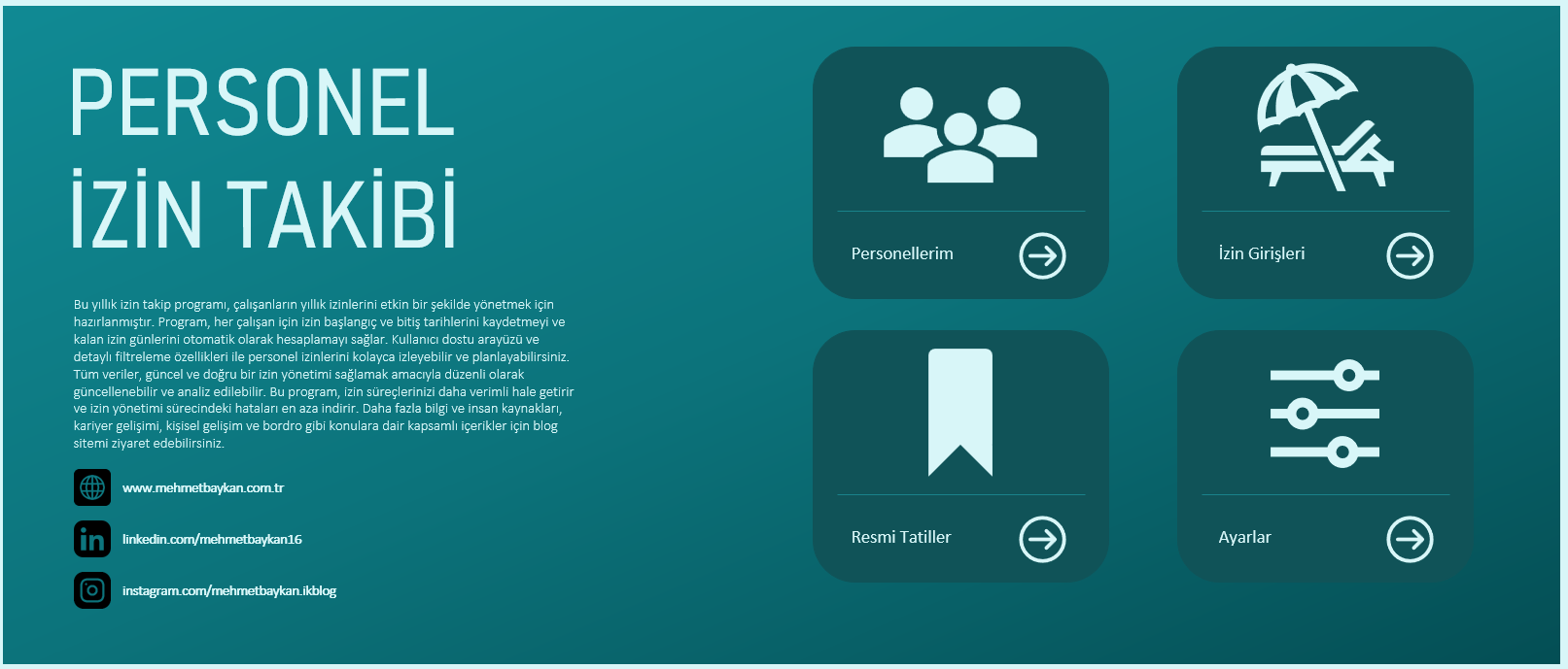 Excel Yıllık İzin Takibi