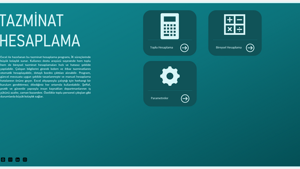 Excel Tazminat Hesaplama Programı