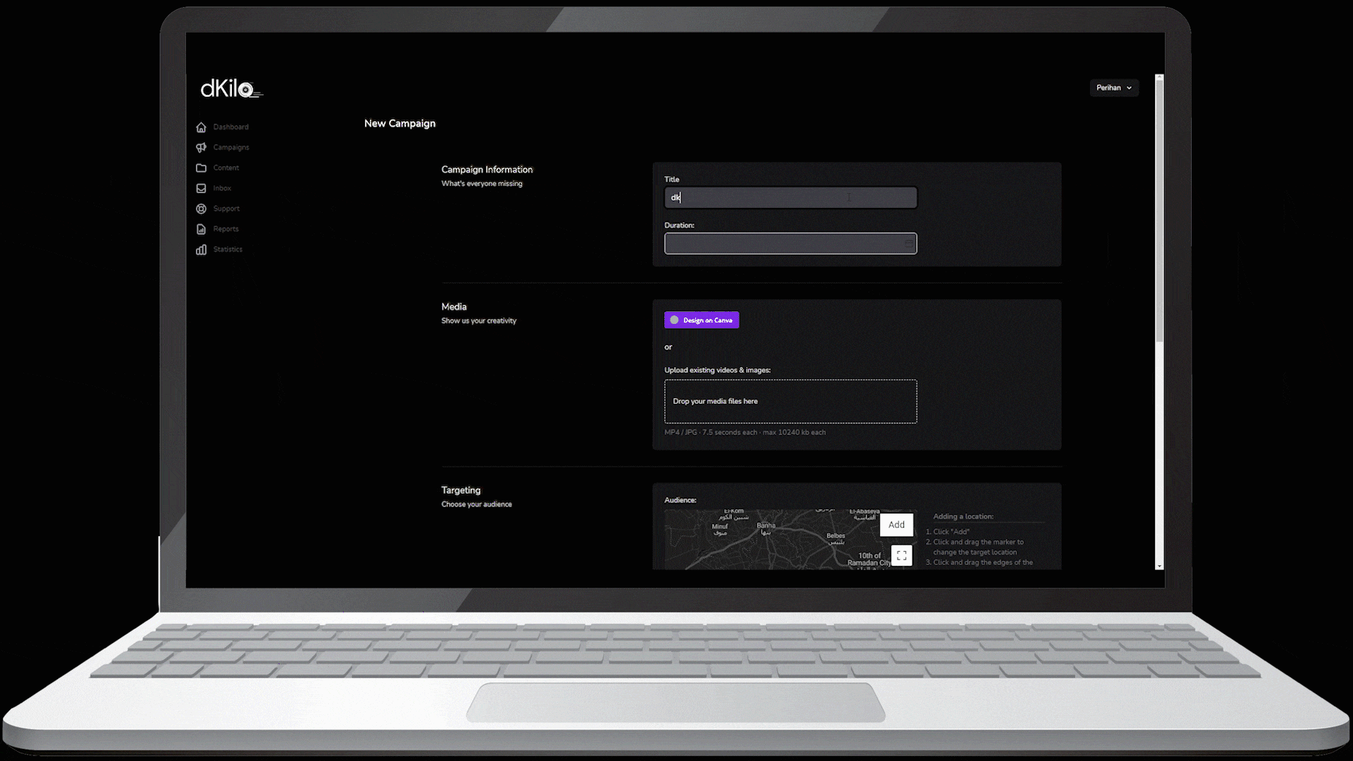 Start your ooh campaign with dKilo Ads Manager