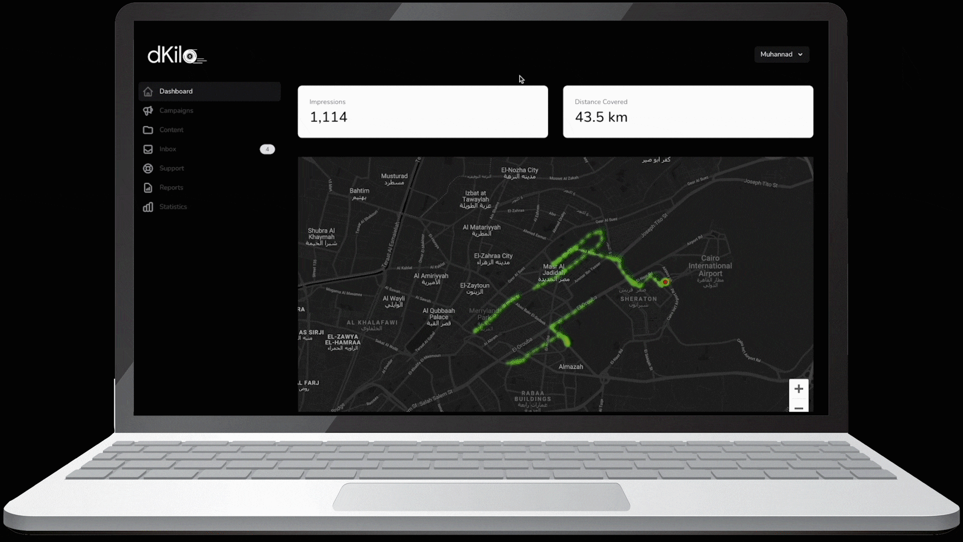 dKilo ooh ads manager dashboard heat map