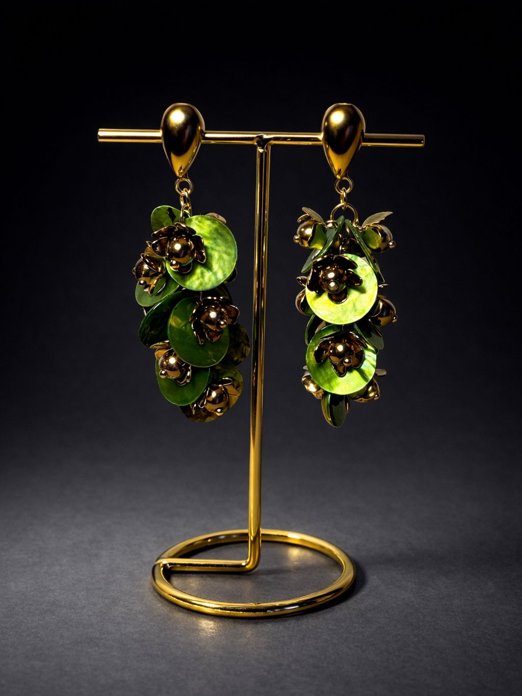 Boucles d’oreilles Emeraude Tropicale