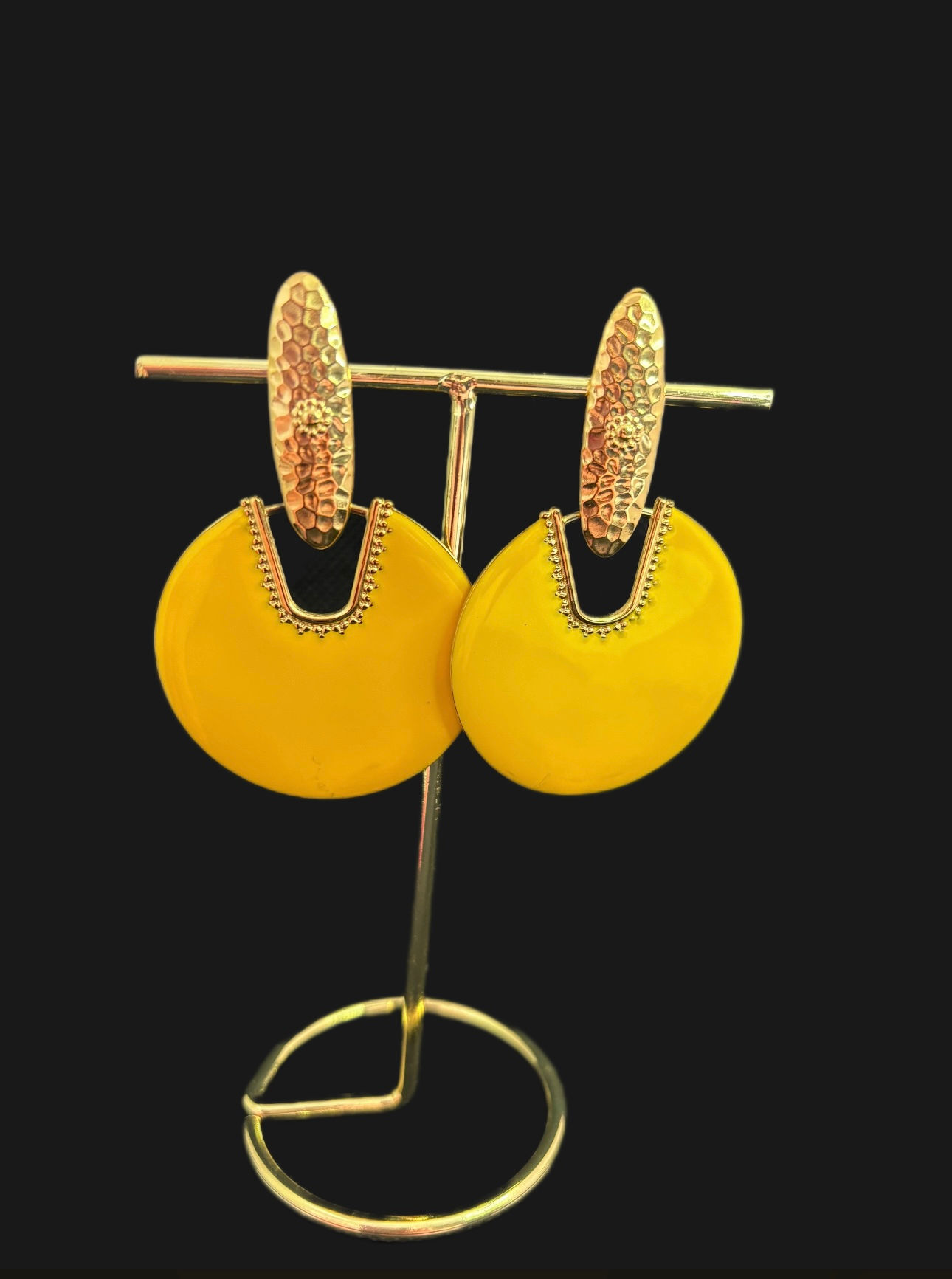 Boucles d’oreilles soleil d’or