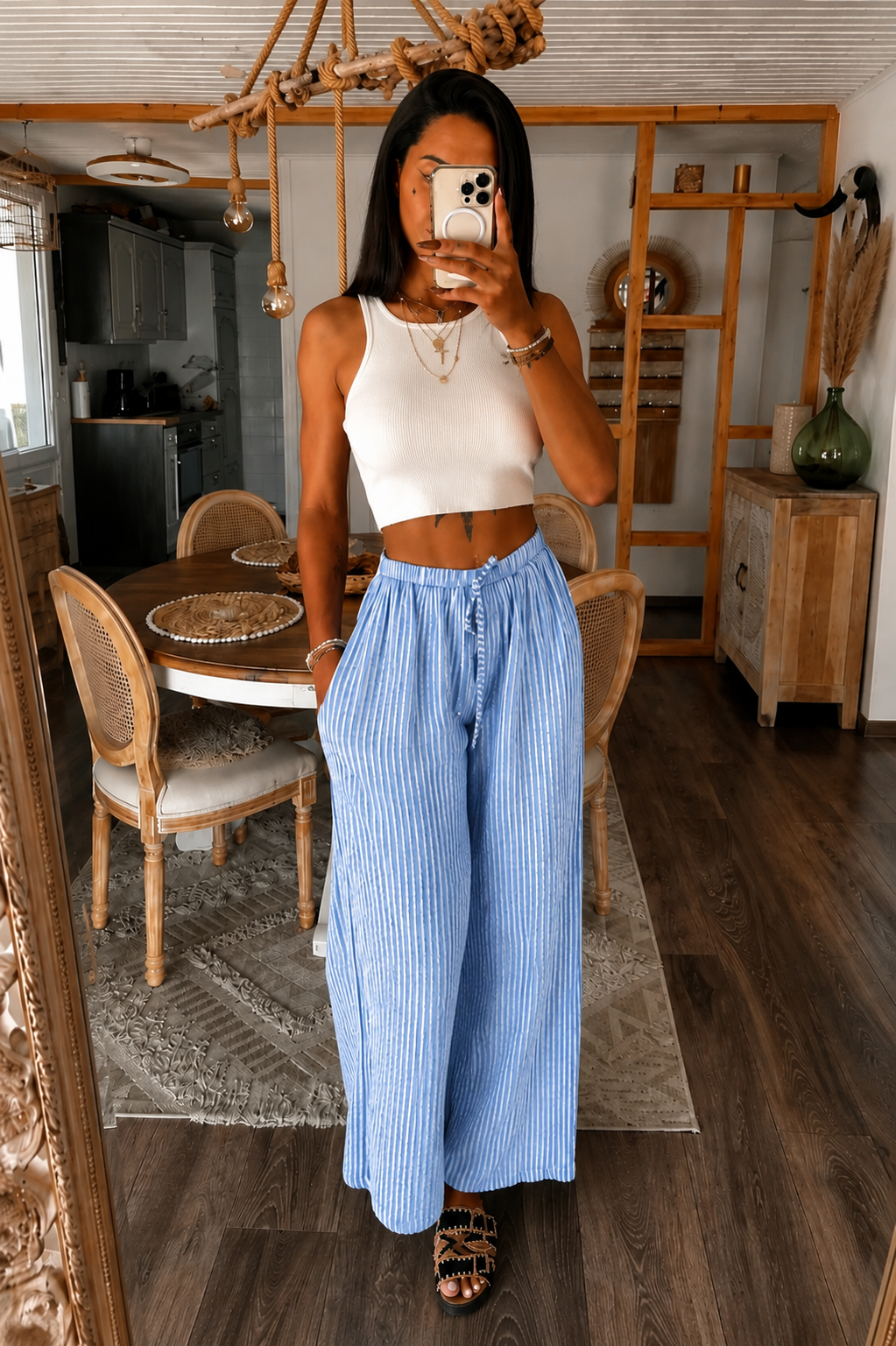 Pantalon Nelly bleu
