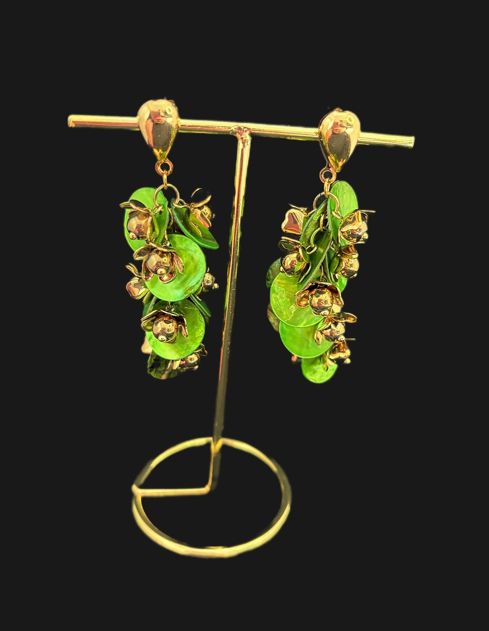 Boucles d’oreilles Emeraude Tropicale