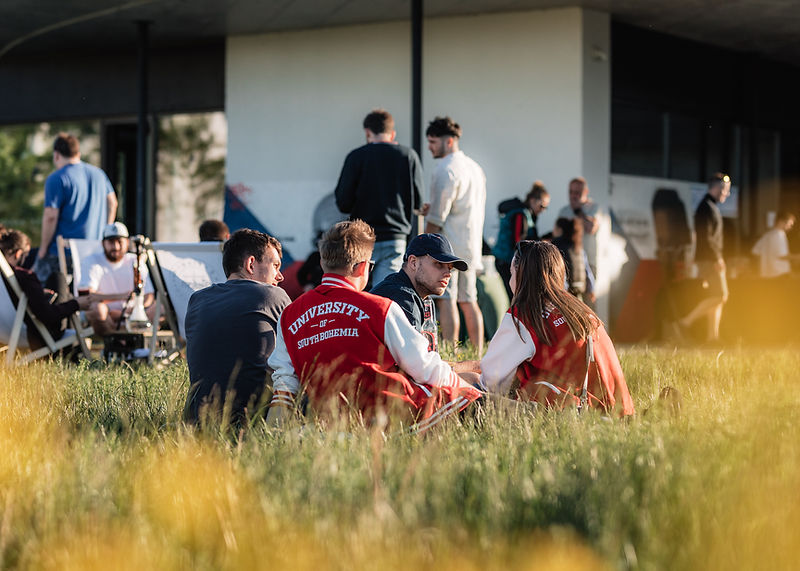 Studenti na akci v Českých Budějovicích