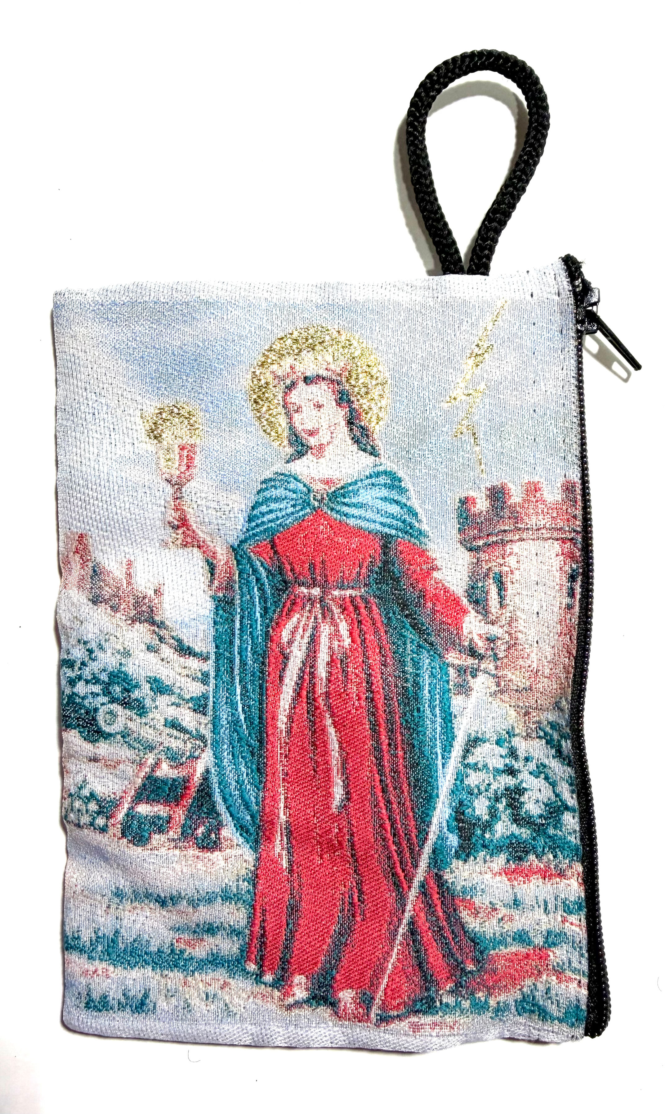 12055-M-134-2 St. Barbara Rosary Bag, Medium