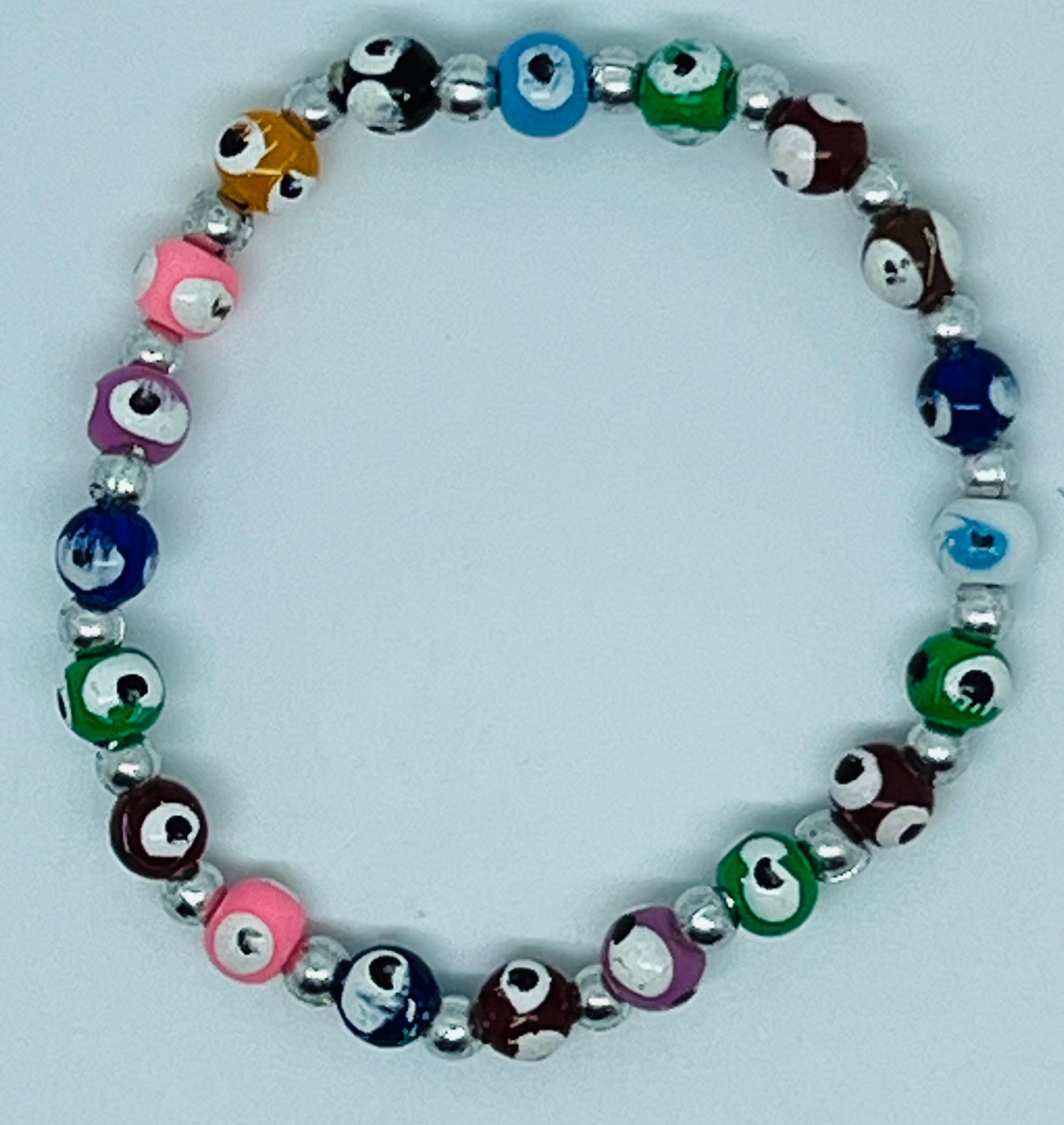 BR-12306 Beaded Stretch Eye Bracelet