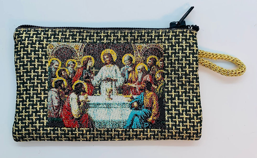 12055-S-059-1 Last Supper Rosary Bag, Small