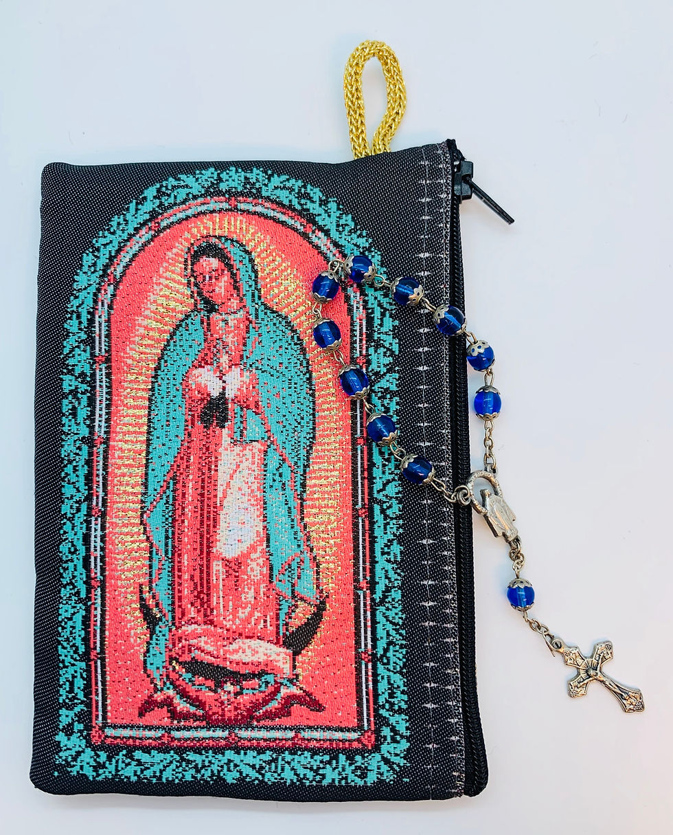 Thumbnail: 12055-M-012 Our Lady of Guadalupe Rosary Bag, Medium