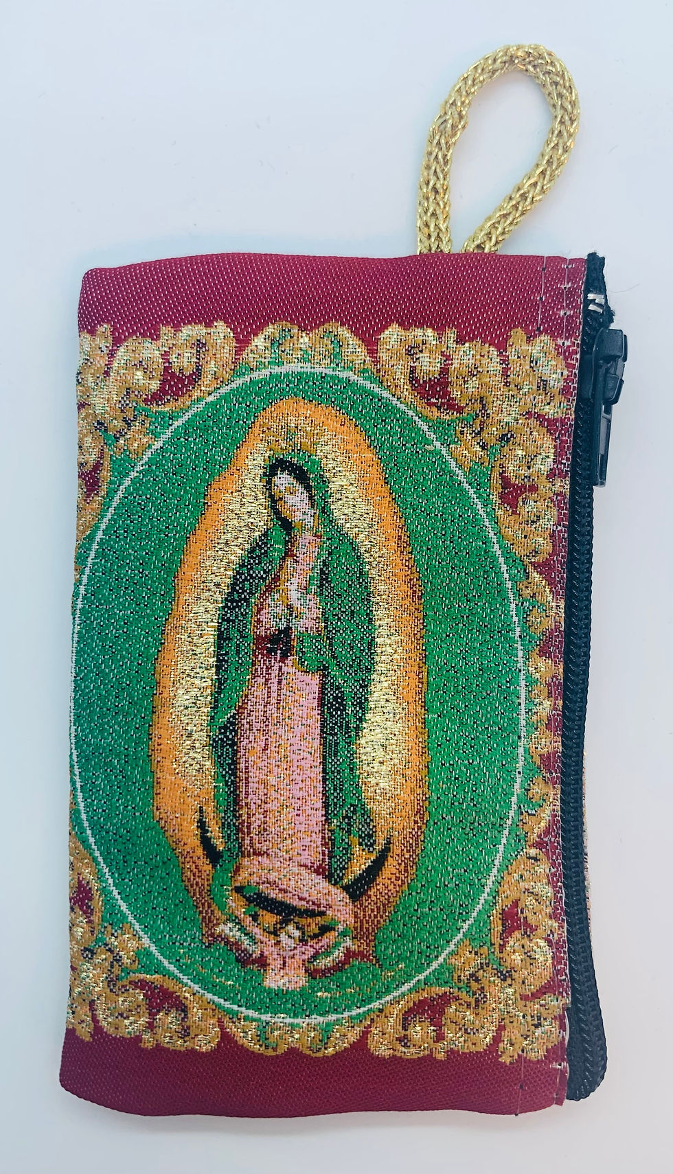 12055-S-016 Our Lady of Guadalupe Rosary Bag, Small