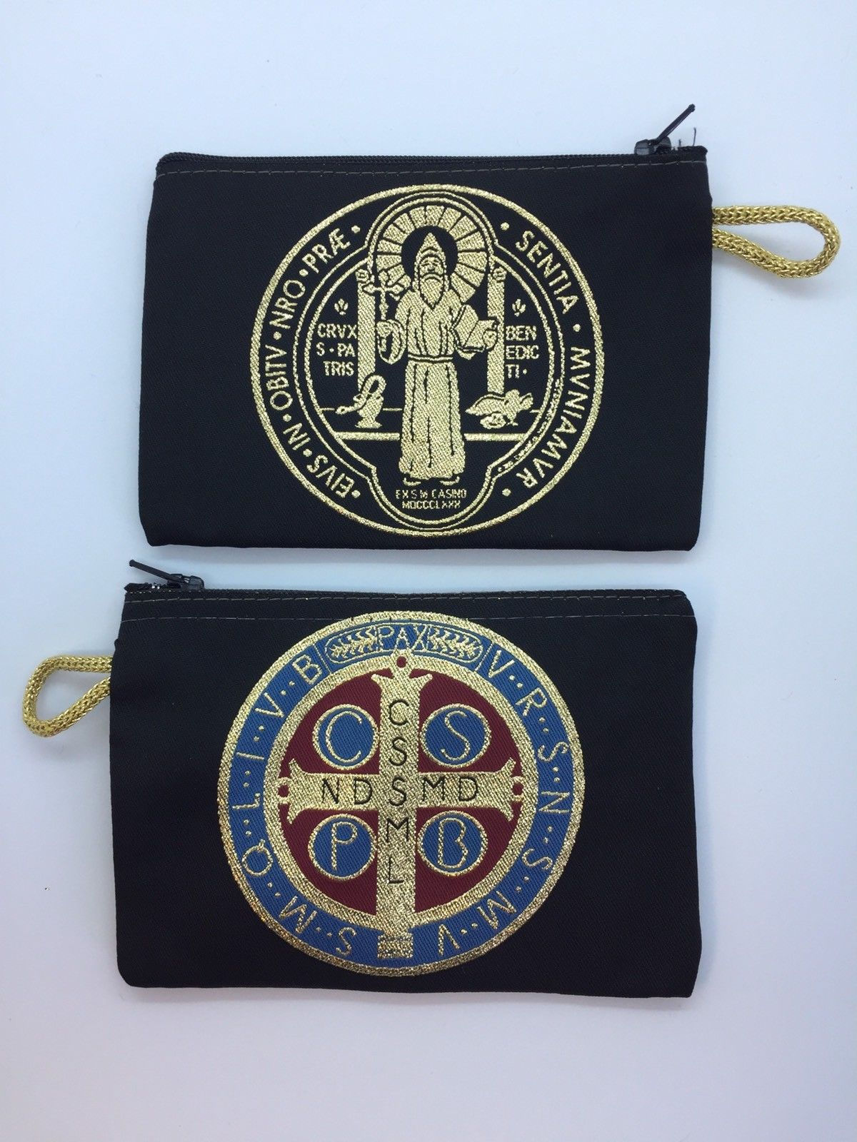 12055-M-092-1 Saint Benedict Medal Rosary Bag, Medium