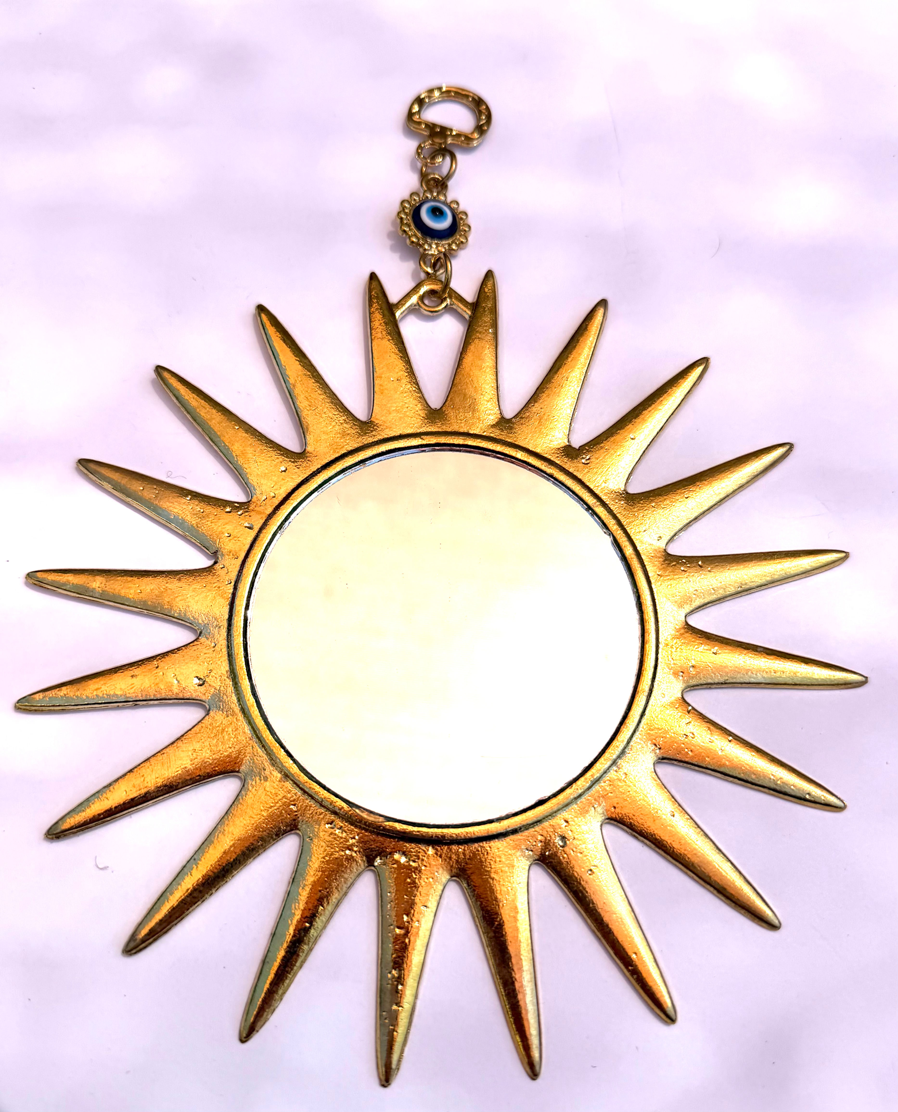 14541 Mirror, Star Gold Metal Ornament