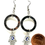 Thumbnail: EAR-10039 Evil Eye and "Not By Fair Live By Faith" Earring