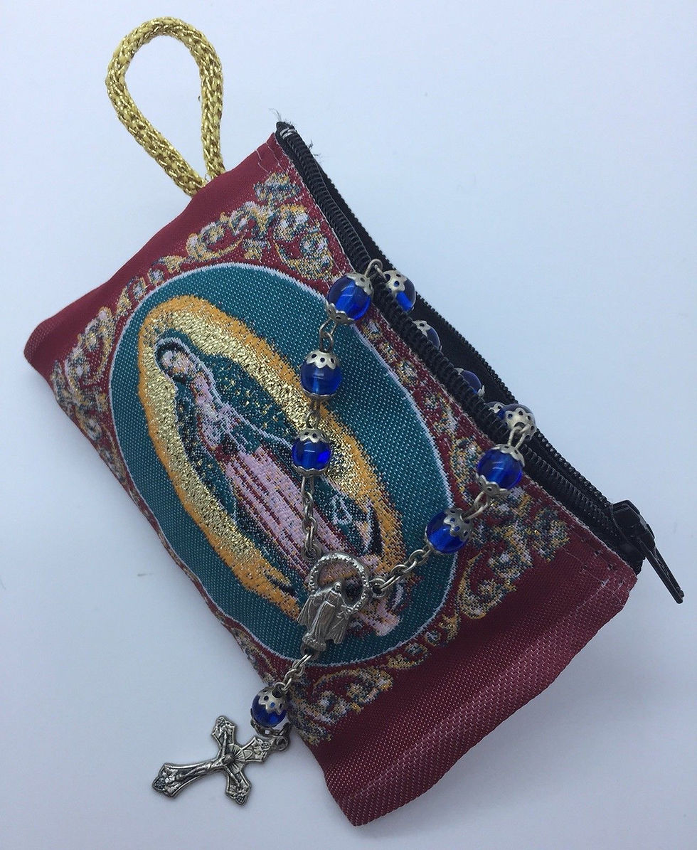 Thumbnail: 12055-S-006-3 Our Lady of Guadalupe Rosary Bag, Small