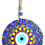 Thumbnail: 14516-B Glass Round Hand Painted Good Luck Evil Eye (Pls See Variations)