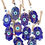 Thumbnail: 14592-B Glass Hamsa Hand Hand Painted Good Luck Evil Eye (Please See Variations)