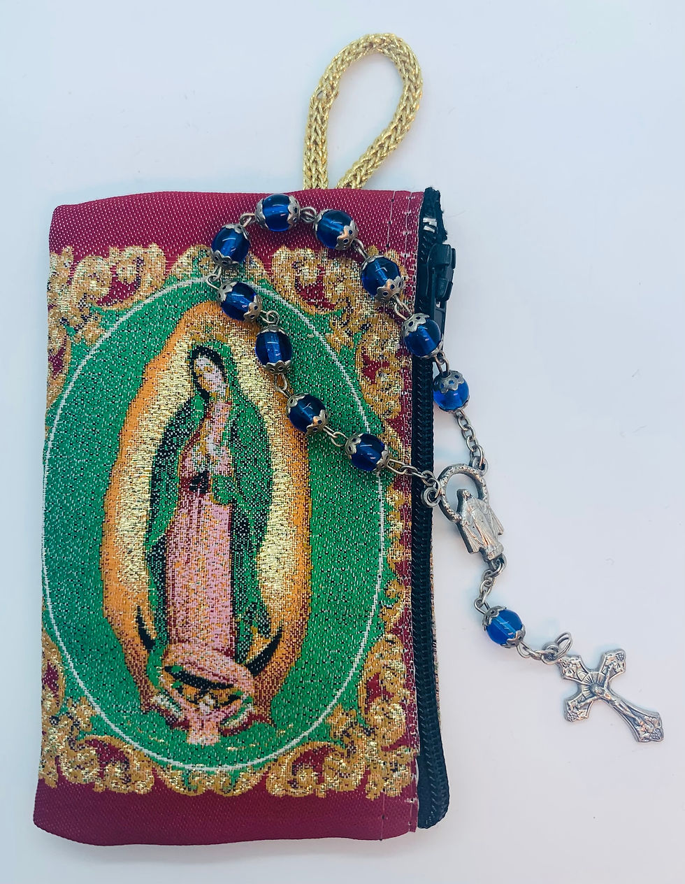 Thumbnail: 12055-S-016 Our Lady of Guadalupe Rosary Bag, Small