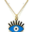 Thumbnail: NCK-10016 Evil Eye Gold Necklace