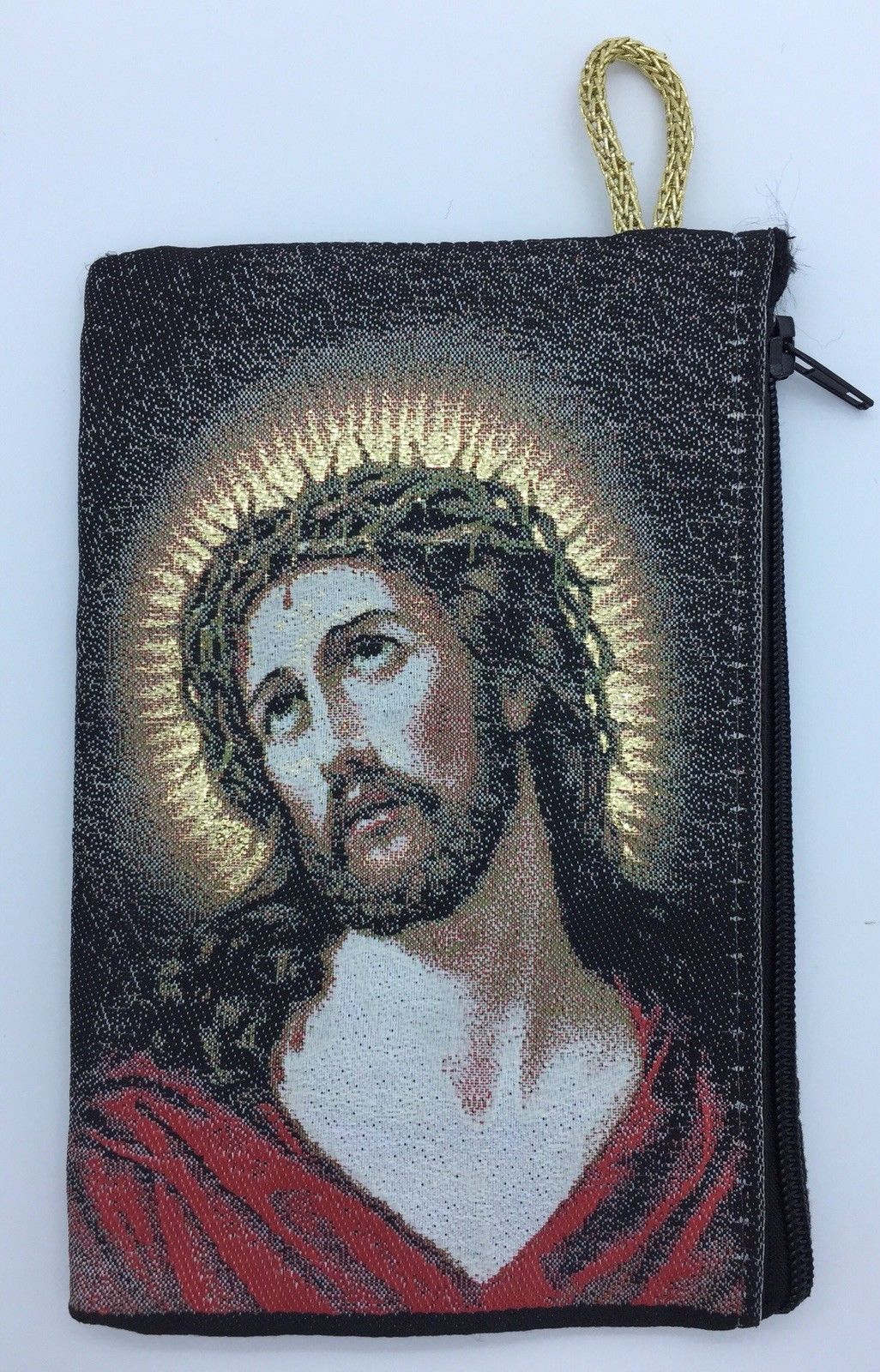 12055-M-245 Christ Crown of Thorns Rosary Bag, Medium