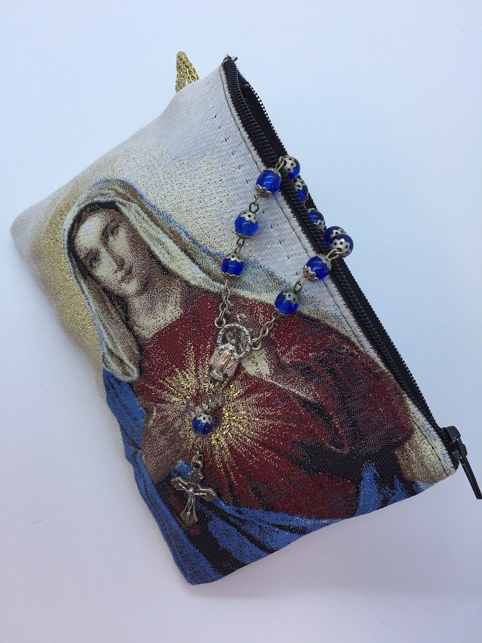 Thumbnail: 12055-M-021 Immaculate Heart of Virgin Mary Rosary Bag, Medium