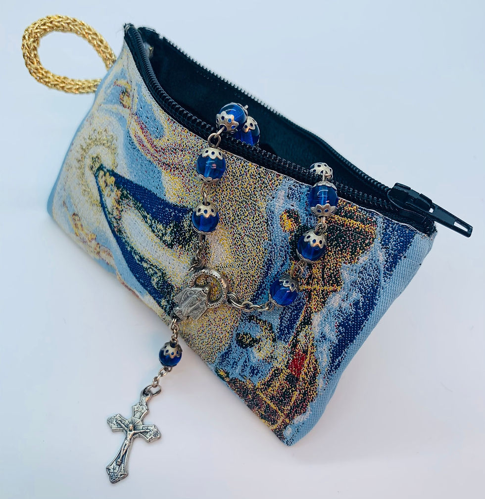 Thumbnail: 12055-S-182 Our Lady of Charity Rosary Bag, Small