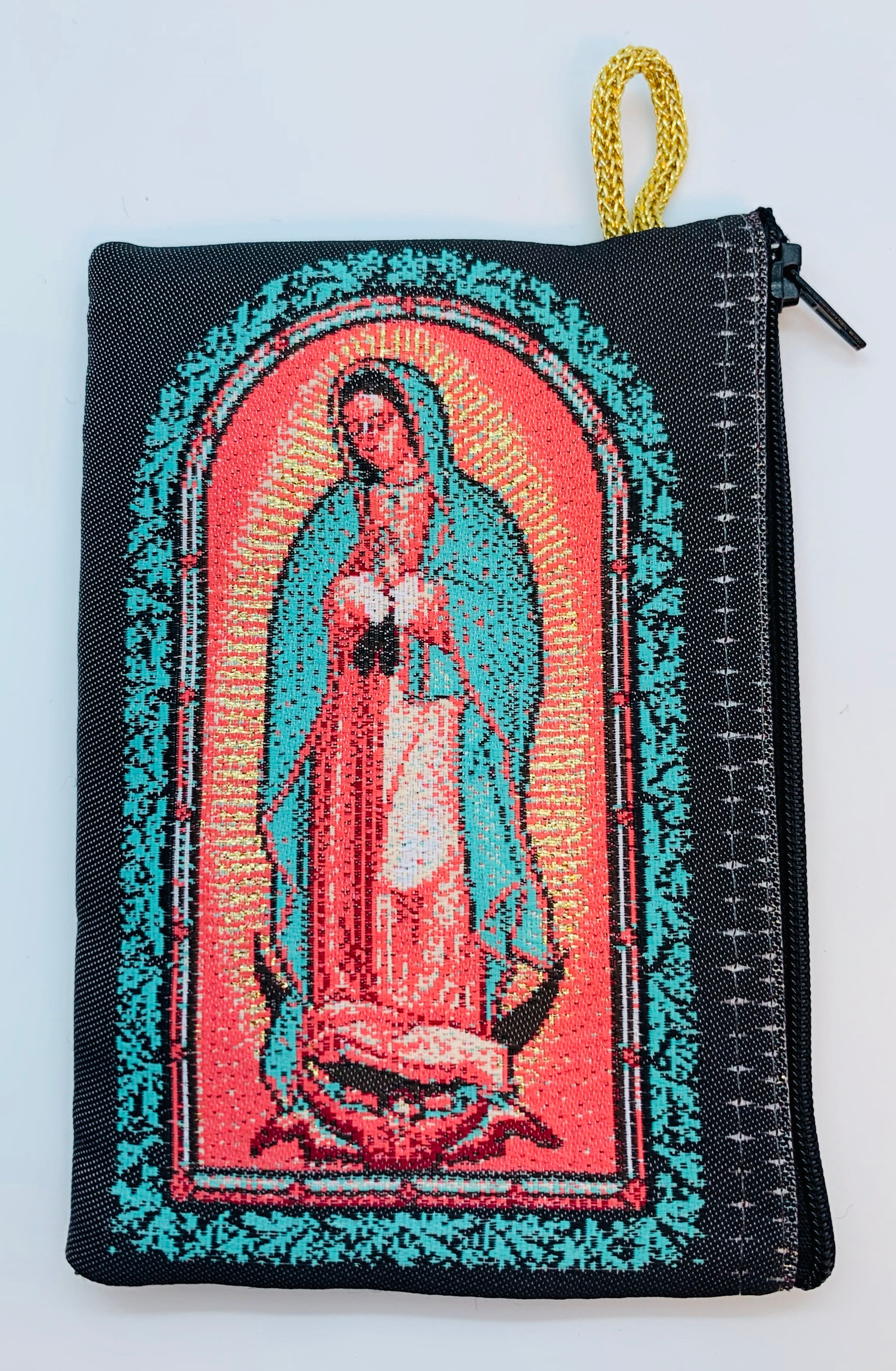 12055-M-012 Our Lady of Guadalupe Rosary Bag, Medium