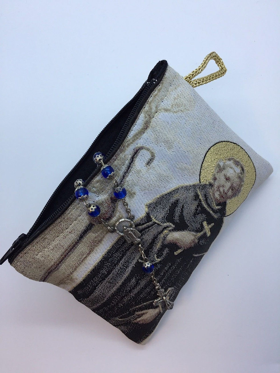 Thumbnail: 12055-M-076 Saint Peregrine Rosary Bag, Medium