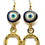 Thumbnail: EAR-10028 Evil Eye Hoop Gold Earring