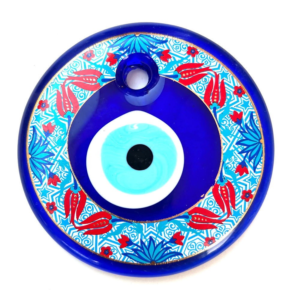 Thumbnail: 14356 Glass Evil Eye Good Luck Wall/Desk Decoration, 4" (CheckVariations
