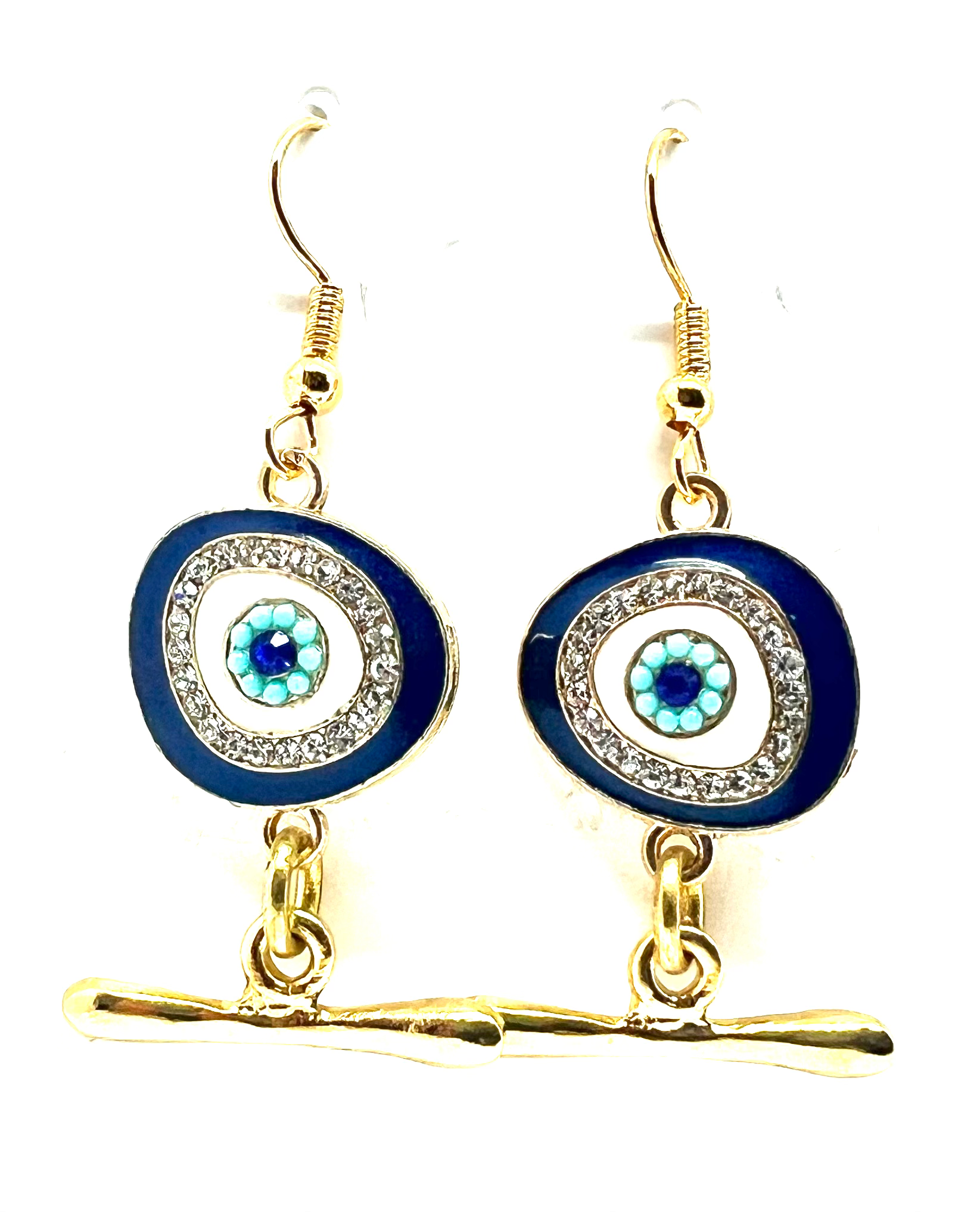 EAR-10026 Evil Eye Gold Earring