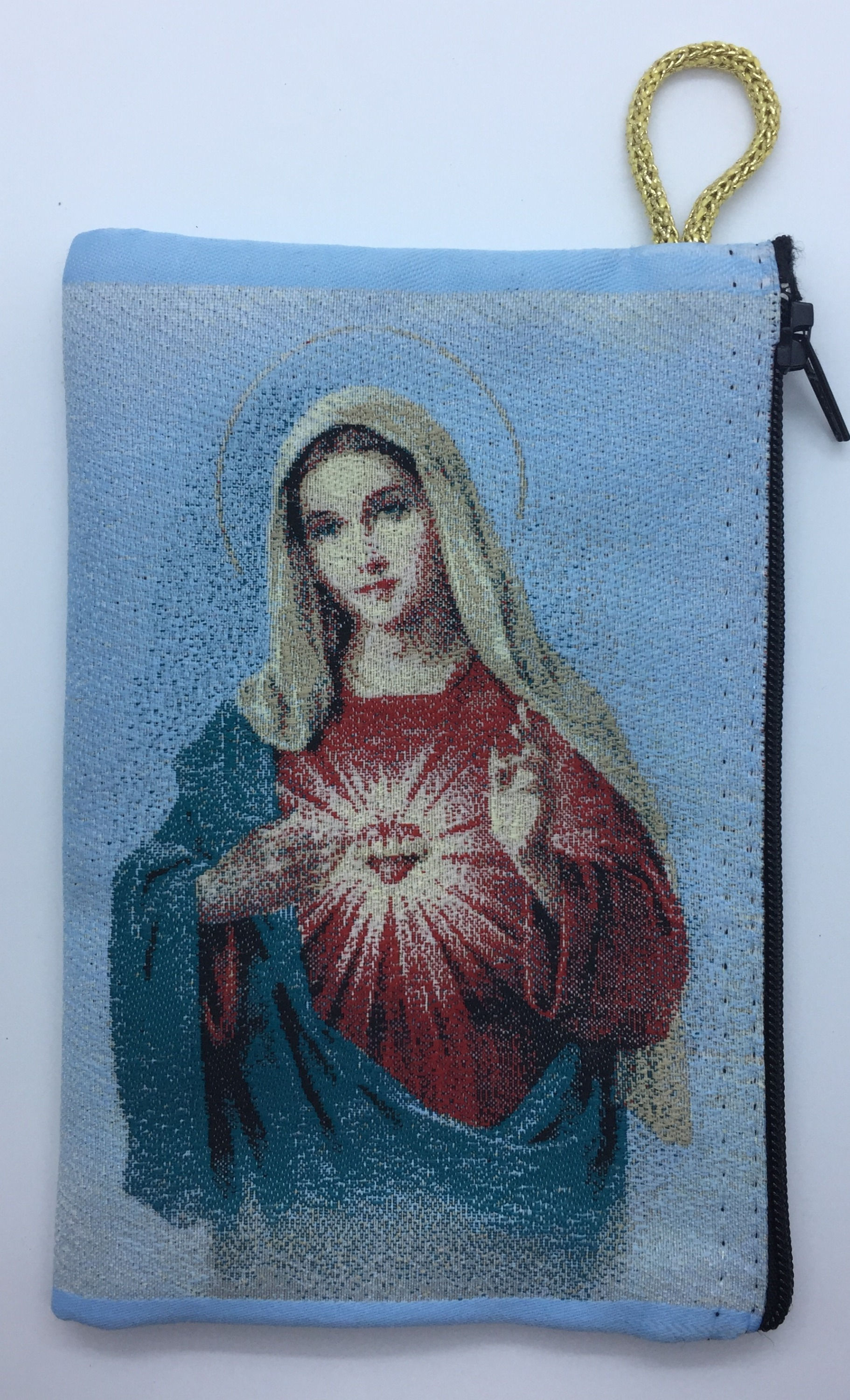 12055-M-022 Immaculate Heart of Virgin Mary Rosary Bag, Medium