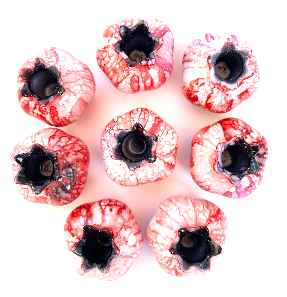Thumbnail: HG-10020 Pomegranate Ceramic Evil Eye Good Luck "Toothpick Holder"