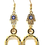 Thumbnail: EAR-10030 Evil Eye Hamsa Hand and Hoop Gold Earring