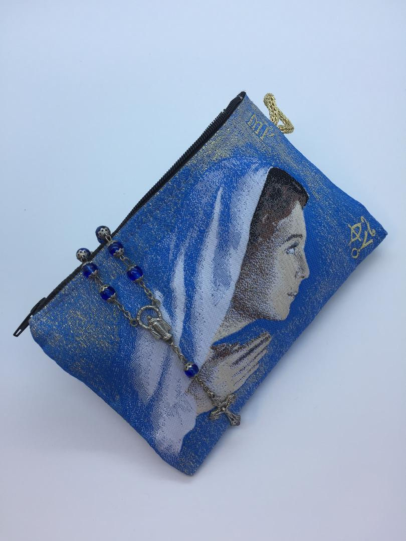 Thumbnail: 12055-M-136 Blessed Virgin Mary Rosary Bag, Medium