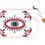 Thumbnail: 12055-M-523 Good Luck Evil Eye Medium Size Bag
