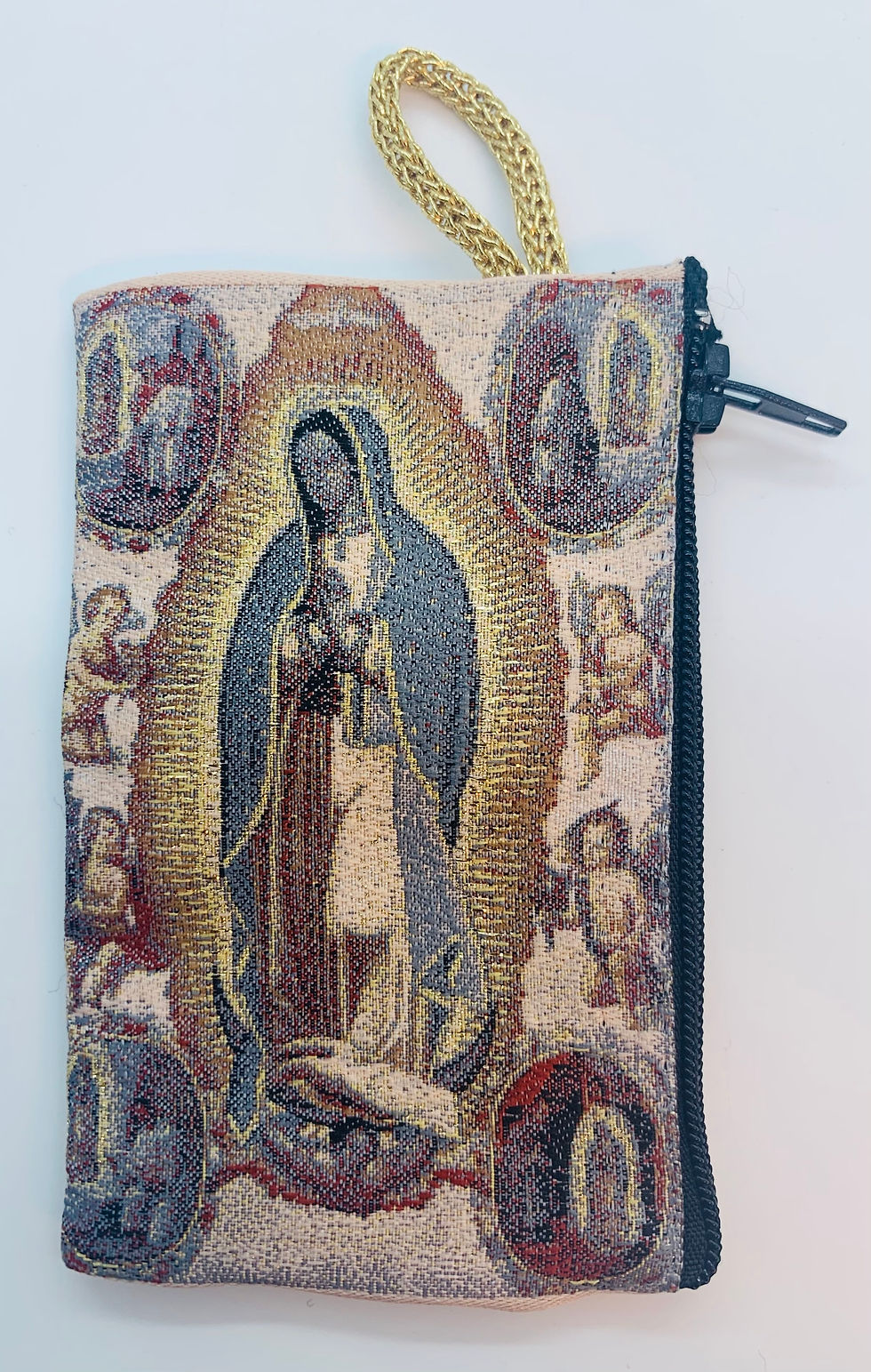 12055-S-014 Our Lady of Guadalupe Rosary Bag, Small