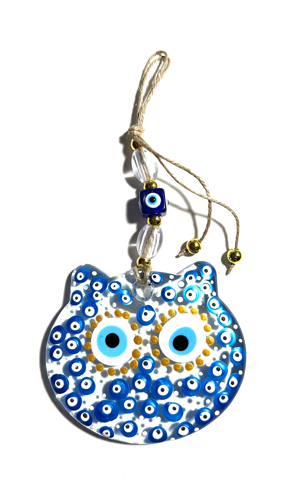 Thumbnail: 18003 Glass "Cat" Good Luck Evil Eye Wall Decoration (Please see variations)