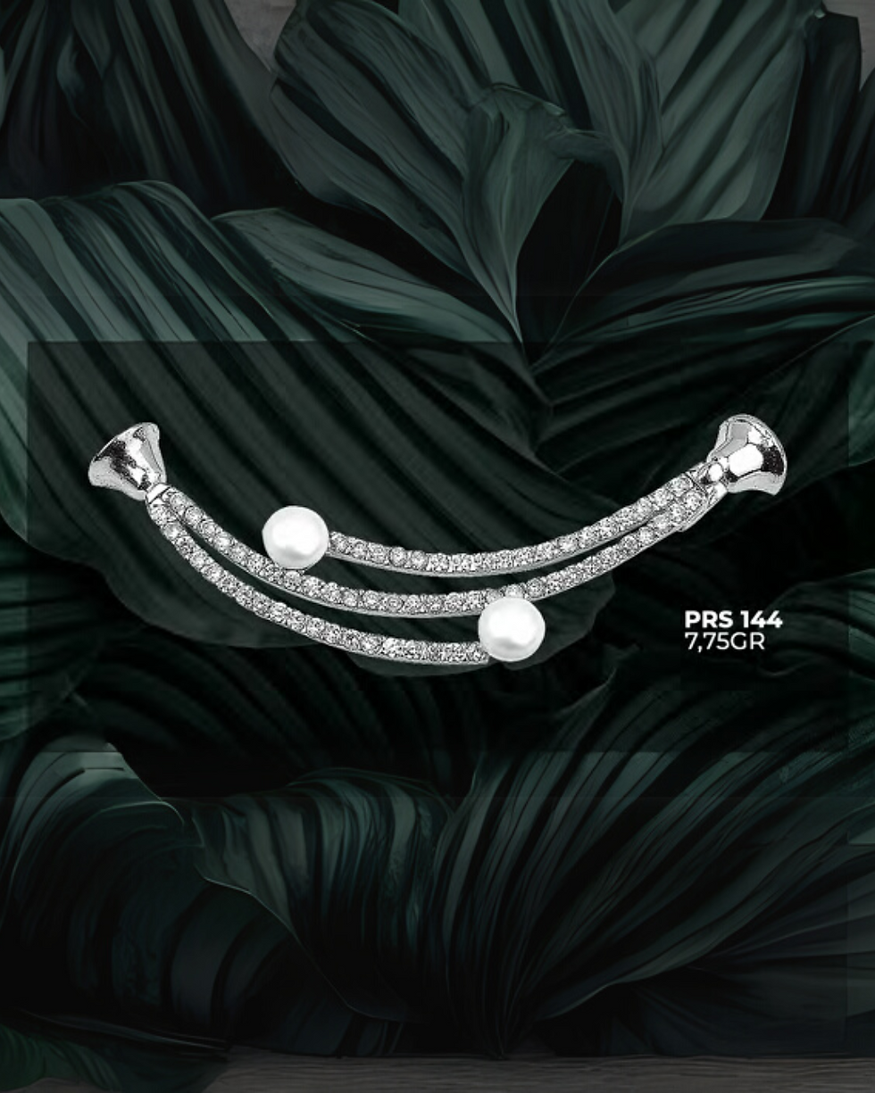 İkili İnci Detaylı Kavisli Kolye Ucu – 7,75 GR