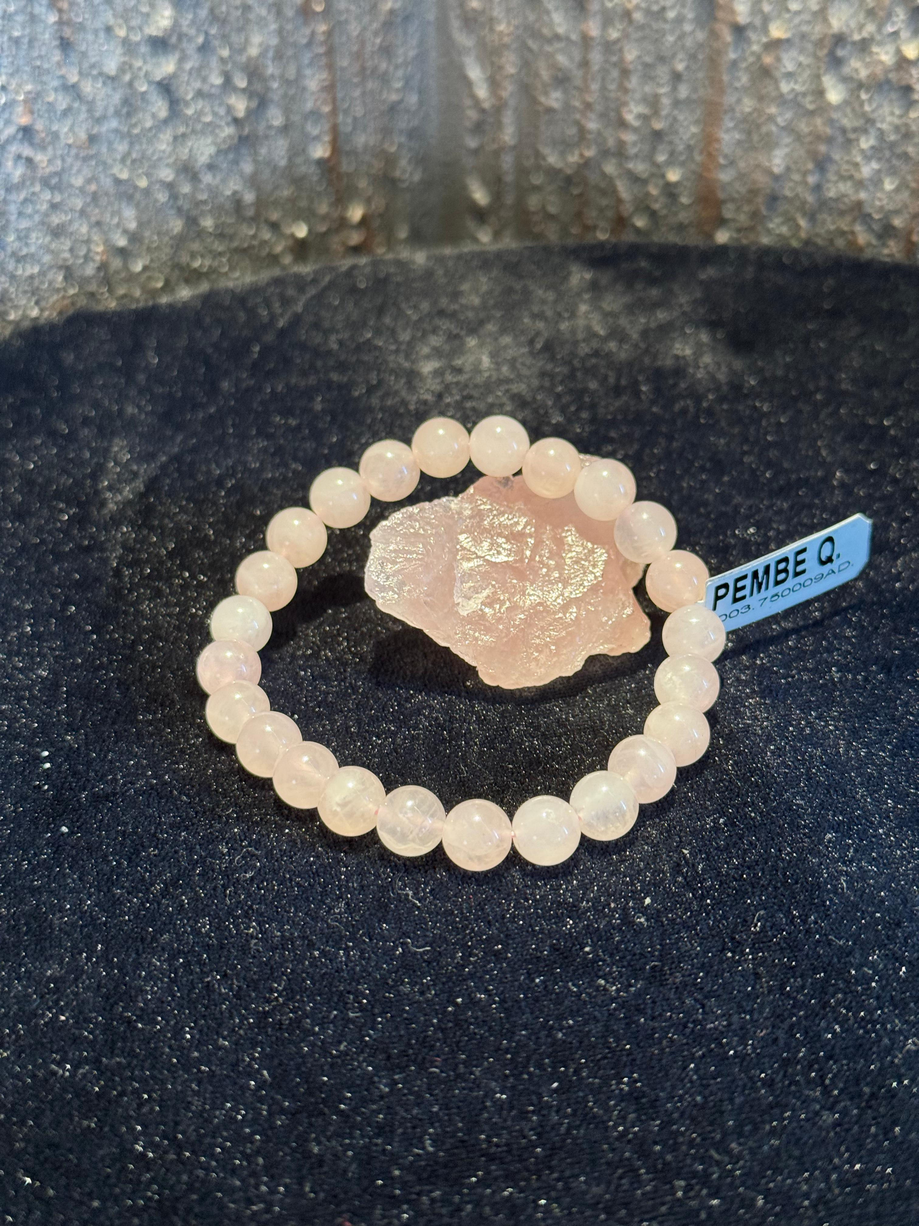 Rose Quartz Natural Stone Bracelet – Stone of Love and Compassion