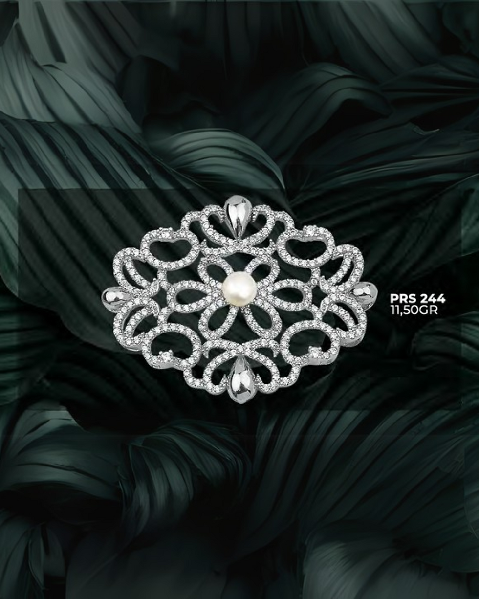 İnci Detaylı Broş - 11,50 GR