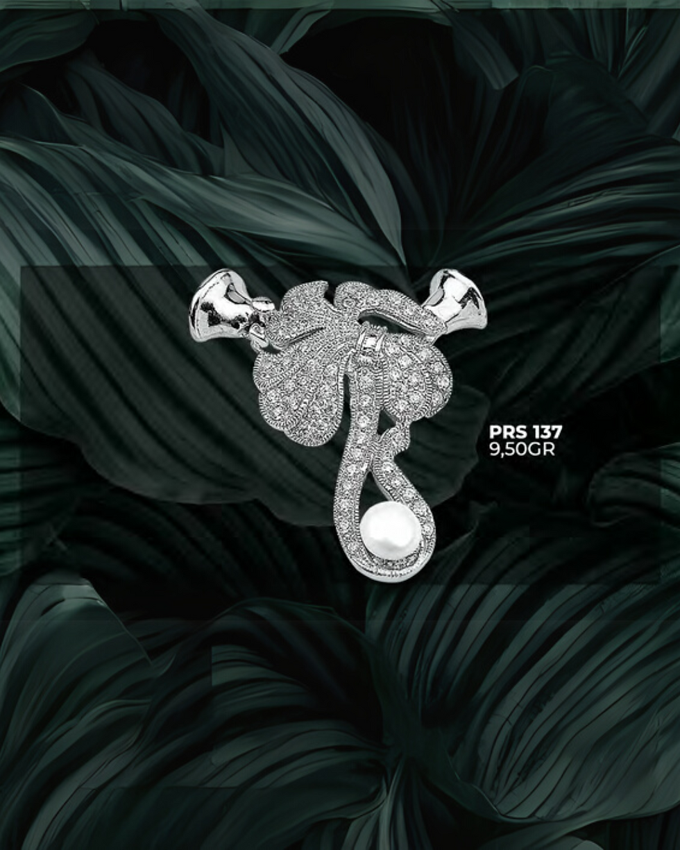 İnci Detaylı Orkide Kolye Ucu – 9,50 GR