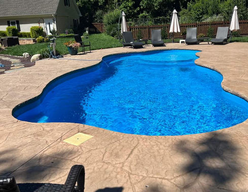 South Beach large freeform fiberglass pool design in Norfolk VA