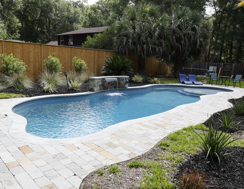 Daytona Beach large freeform fiberglass pool design in Virginia Beach VA