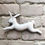 Thumbnail: Large Felt Leaping Hare Decoration