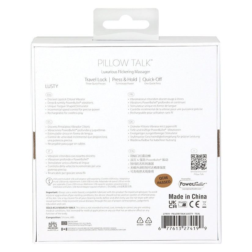 Thumbnail: Pillow Talk Lusty Flickering Massager-...