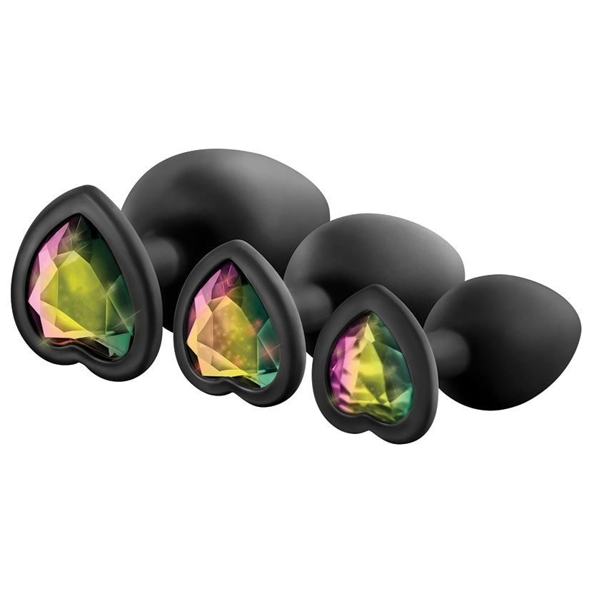 Thumbnail: Luxe Bling Plugs Training Kit-Black With Rainbow Gems