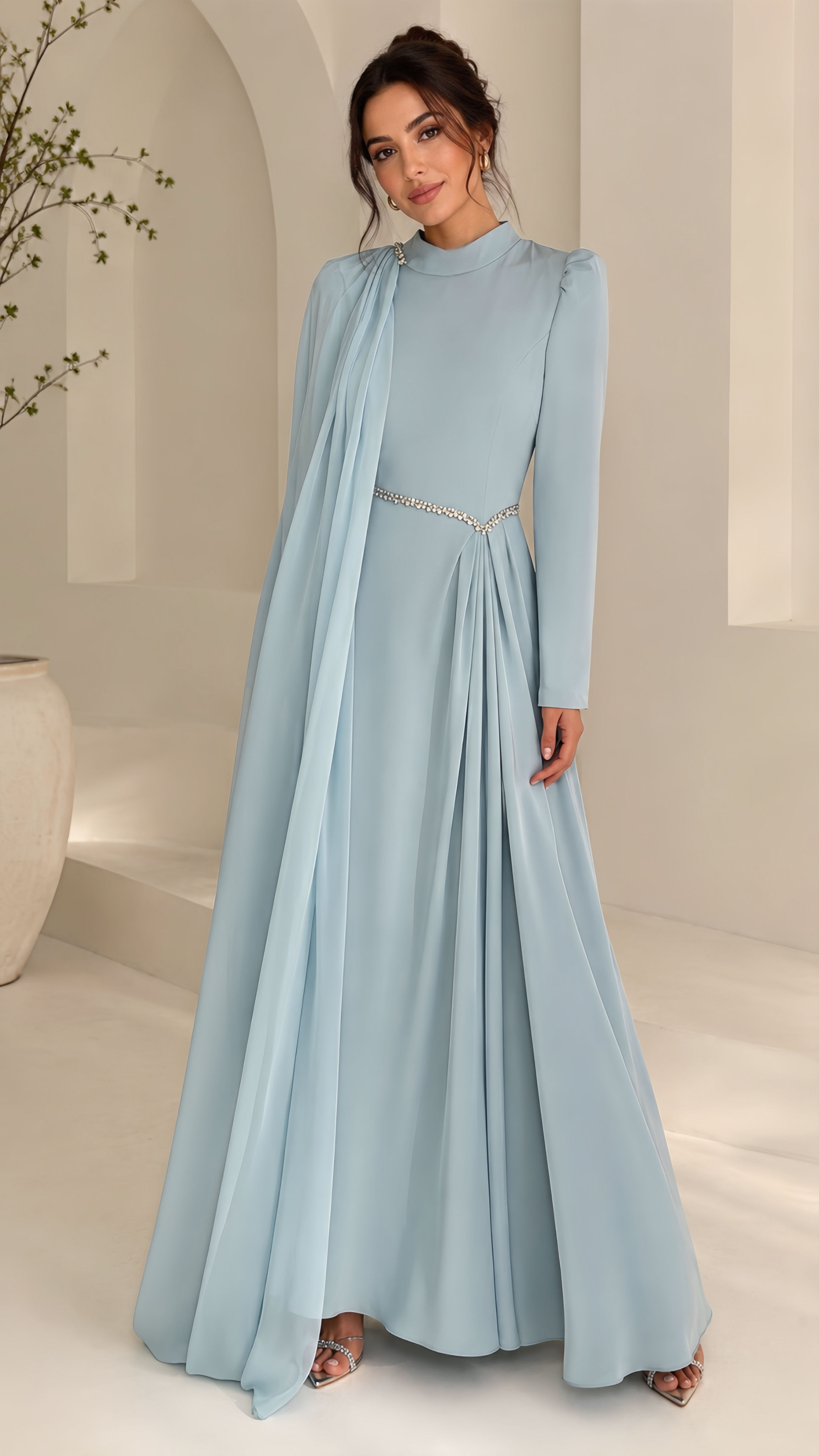 Soft blue fancy dress